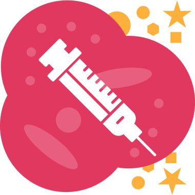 Şırınga. Web simgesi basit tasarım