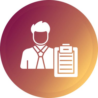 İş adamı. Web simgesi basit illüstrasyon