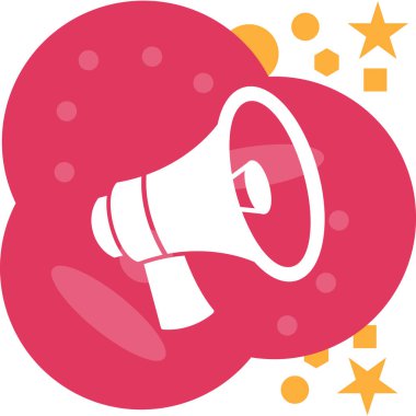 megafon simgesi, vektör illüstrasyonu