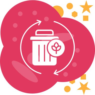 Moda biçimi izole edilmiş arkaplanda çöp kutusu simgesi