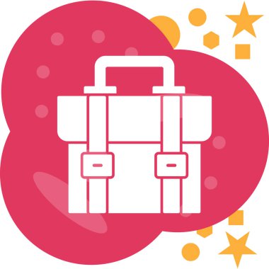 Sırt çantası. Web simgesi vektör illüstrasyonu