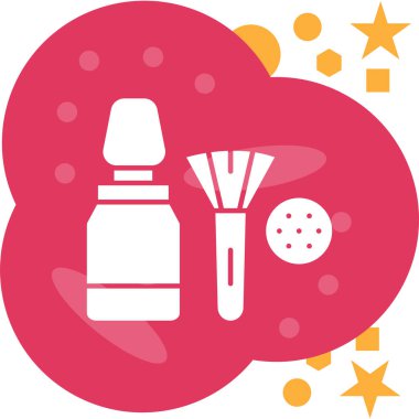 Kozmetik. Web simgesi basit illüstrasyon