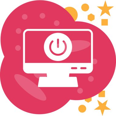 Bilgisayar. Web simgesi basit tasarım