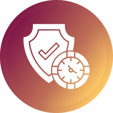 çalar saat simgesi, basit vektör çizim