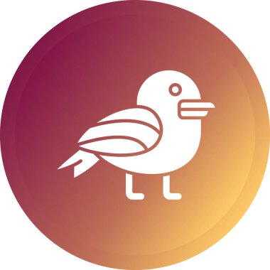 kuş simgesi vektör illüstrasyonu