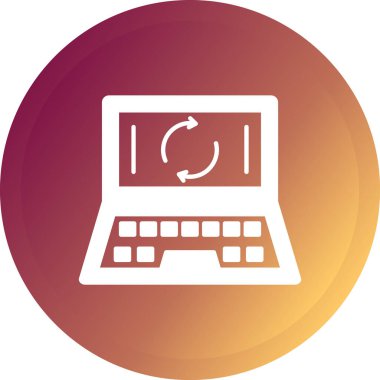 Bilgisayar. Web simgesi basit illüstrasyon