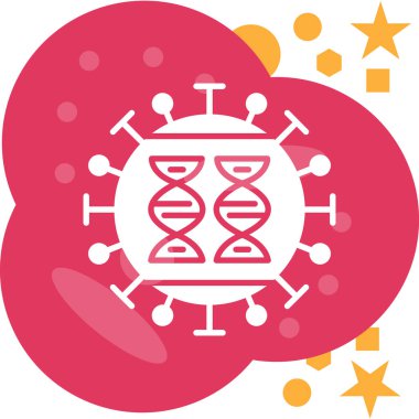 DNA molekülünün vektör simgesi