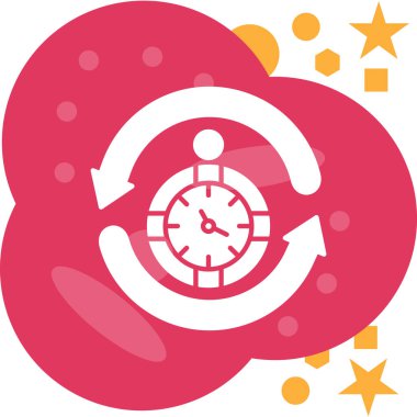 Saat simgesi, vektör illüstrasyonu