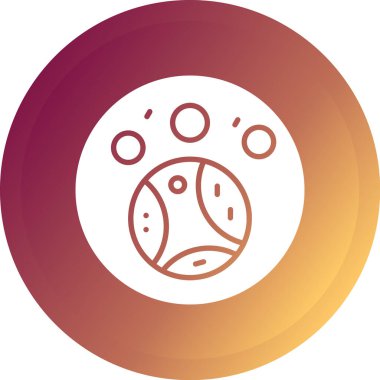 Gezegenin güzel ve yuvarlak bir simgesinin vektör çizimi