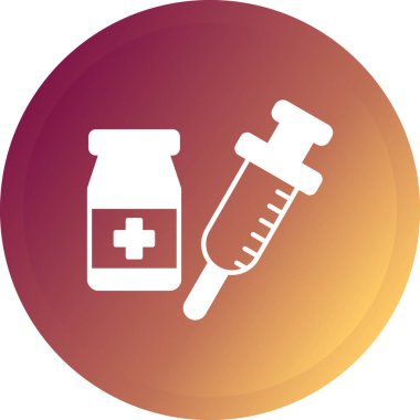 Tıbbi şişe ikonu. Web için tıbbi şişe vektör simgelerinin düz çizimi