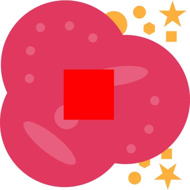 Şeker Web simgesi basit illüstrasyon