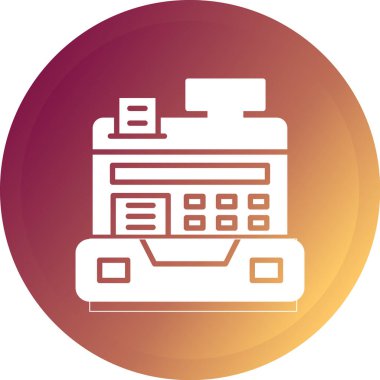 Vektör atm makinesi simgesini