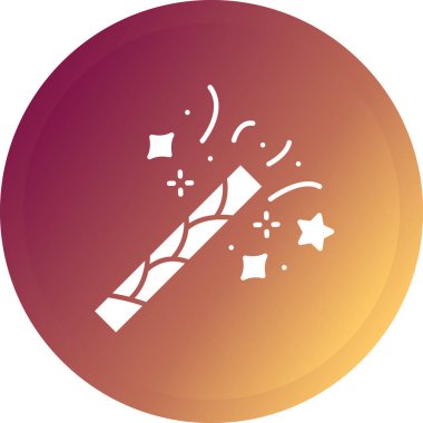 Yıldız vektör simgesi olan güzel sihirli değnek