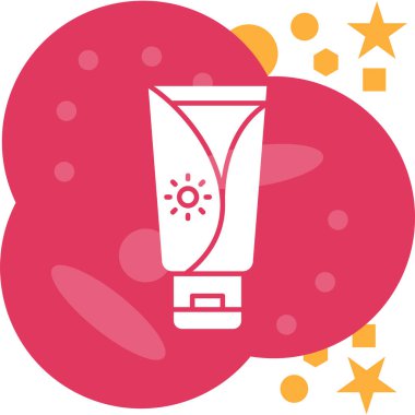 Şirin bir çiçek simgesinin vektör çizimi