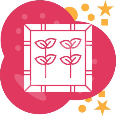 Çiçek simgesinin vektör illüstrasyonu