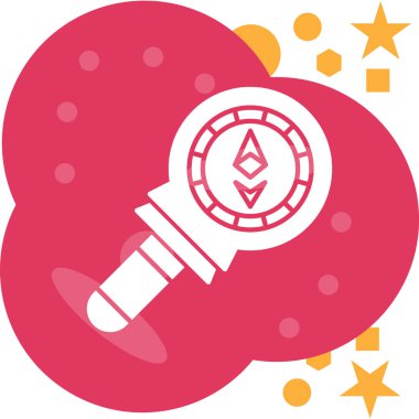 Kripto para simgesi, vektör illüstrasyonu