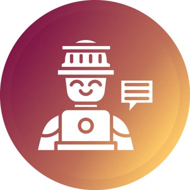 robot. Web simgesi basit illüstrasyon