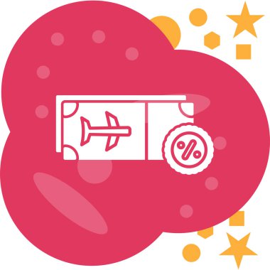 Kırmızı kurdeleli ve yıldızlı bir bulutun vektör çizimi