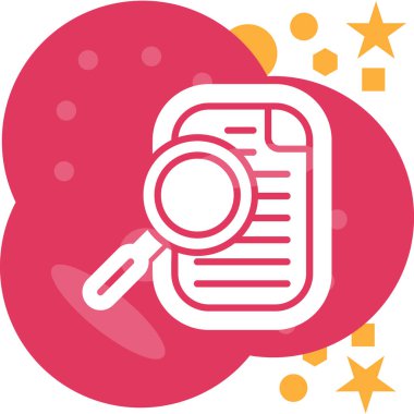 Büyüteç vektör illüstrasyon tasarımlı büyüteç ve yıldız