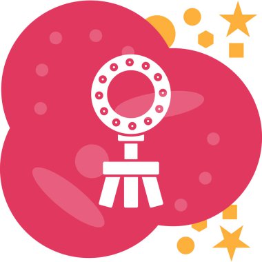 Balonlu kırmızı bir yıldızın vektör çizimi