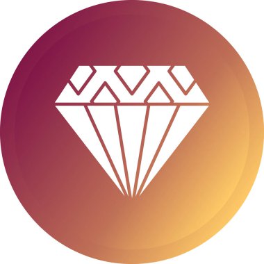 Elmas düz simge, vektör illüstrasyonu