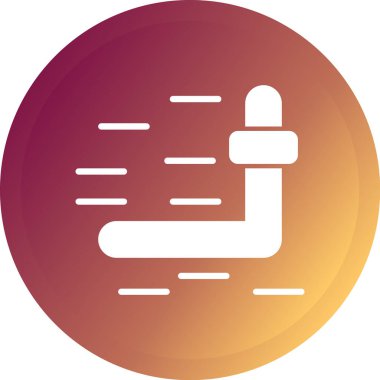 Uzun gölgeli bir harfin vektör simgesi