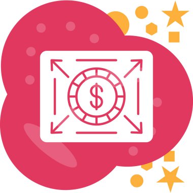 Para için. Web simgesi basit illüstrasyon