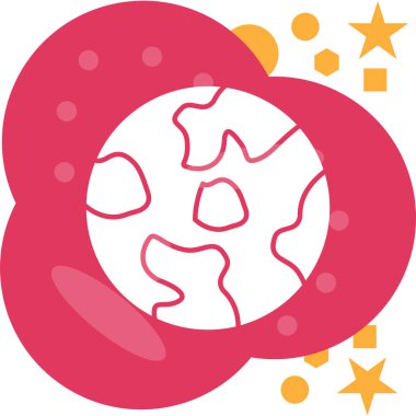 vector illustration of a red ball