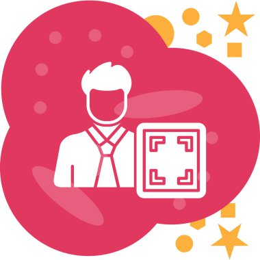 Takım elbiseli ve kravatlı bir adamın vektör çizimi