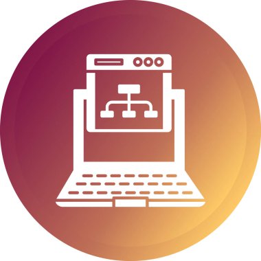 Bilgisayar. Web simgesi basit illüstrasyon