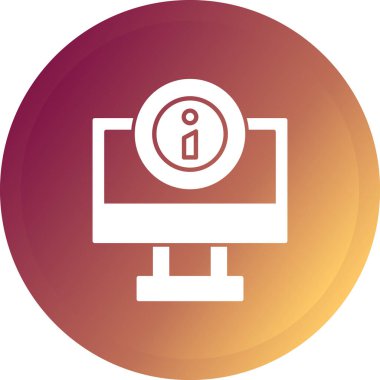 Gölgeli bilgisayar izleyicisinin vektör simgesi