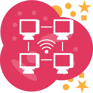 Wi-Fi sembollü bilgisayar monitörü