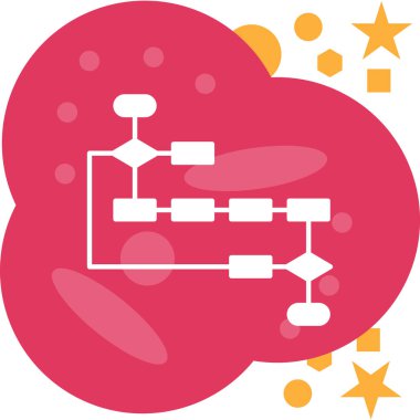 Düz biçimli bulut veri teknolojisi simgesi