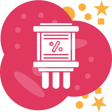 Bulutlu şirin bir çizgi film ikonunun vektör çizimi