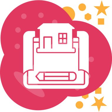 Bir okul sırt çantasının vektör çizimi