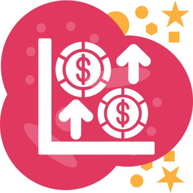 Dolar. Web simgesi basit tasarım