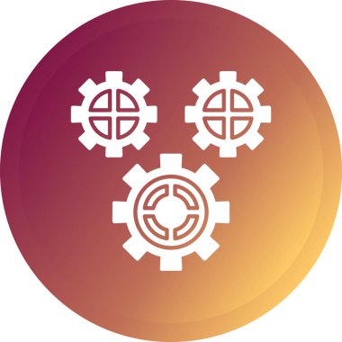 Bir dişli simgesini vektör çizim