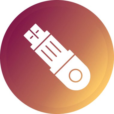USB flash sürücü simgesini, basit vektör çizim