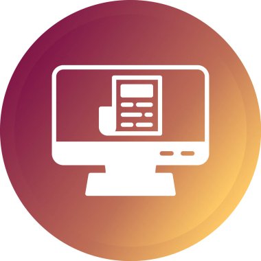 Eşsiz dizüstü ve masaüstü vektör simgesi