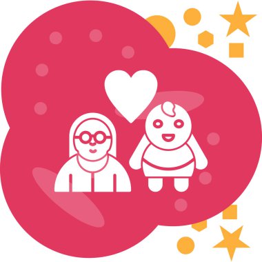 Vektör çizimi. bir kız ve kalbi olan bir oğlan