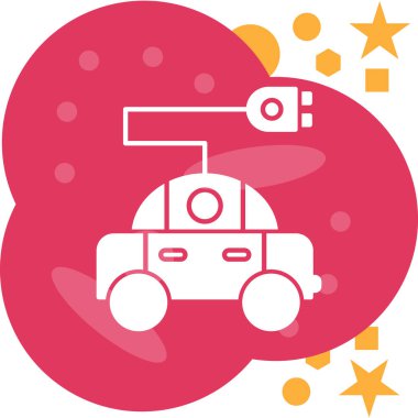 - Araba. Web simgesi basit illüstrasyon