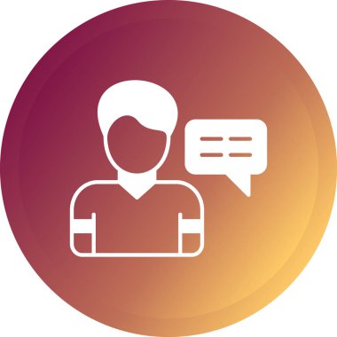 Sohbet simgesinin vektör illüstrasyonu