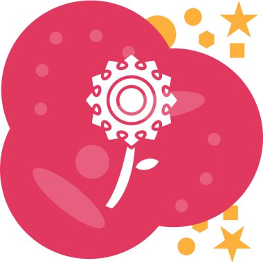 çiçek simgesi vektör illüstrasyonu