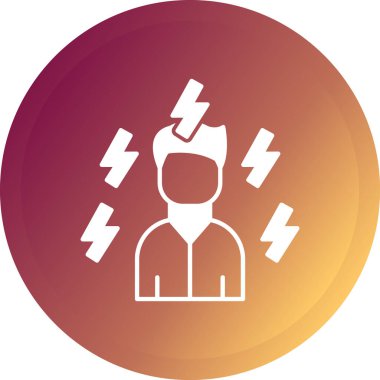 Yıldırımlı bir adamın vektör çizimi