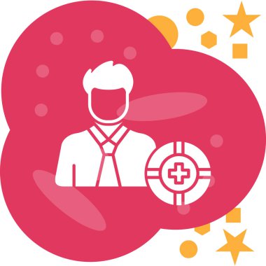 Doktor ikonu. vektör illüstrasyonu