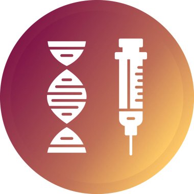 Modern b 'nin vektör illüstrasyonu şırınga ikonundan yoksun