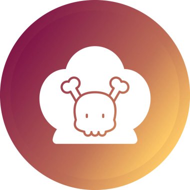 Beyaz çizgi bulut simgesi beyaz arkaplanda izole edildi. Altıgen düğmesi. vektör illüstrasyonu