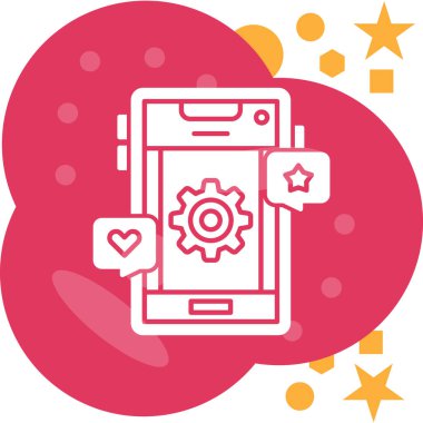 akıllı telefon simgesi tasarımı illüstrasyonu