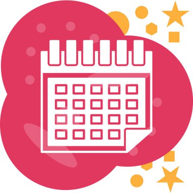 Takvim simgesi vektör illüstrasyonu