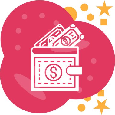 Dolar simgesi. Basit resimleme